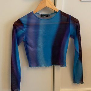 Motel Rocks Blue/Purple Mesh Shirt